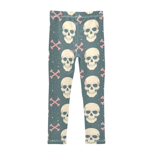 Skull Bones Girls Leggings Soft Stretch Workout Yoga Dance Pants for Kids Casual Tights2