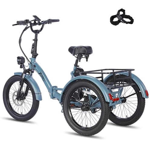 Fafrees F20 Mate E-Bike Dreirad 18,2Ah/873,6Wh Akku [ Offiziell ] Damen Ebike Herren 180kg, Elektro Dreirad für Erwachsene Senioren 65N.m, Klapprad E Mountainbike 20 Zoll, Fat elektrisch Fahrrad 15°