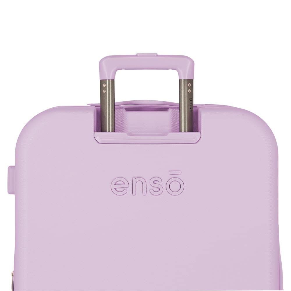 Enso Beautiful day Juego de maletas Rígida, Morado, 4 Ruedas dobles | Equipaje de Mano
