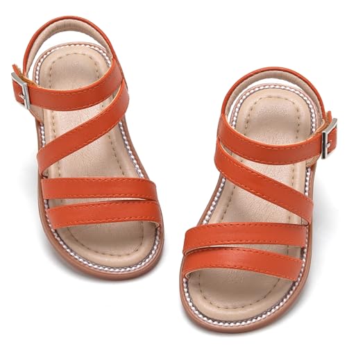 Image of GINFIVE Toddler Girls Sandals Little Girls Kids Summer Shoes Toddler Sandals