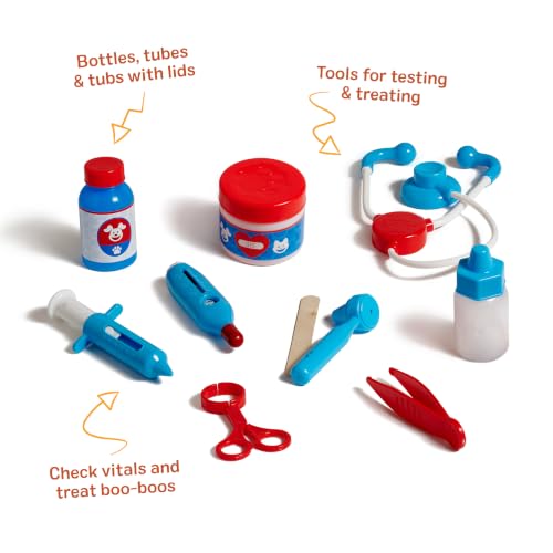 Image of Melissa & Doug Examine and Treat Pet Vet Play Set, 24-Piece Animal Doctor Playset with Dog & Cat Plushies, Pet Doctor Kit & Accessories, Preschool Toys for Girls & Boys Ages 3+