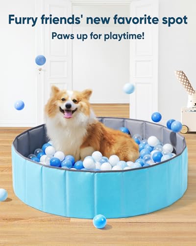 image for Hikiddy Foldable Ball Pit for Dogs, 31.5 Inch Ball Pits for Babies Tod