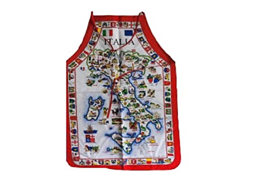Tabliers de Cuisine XL Italie avec Lacets Grand Format 91x57 cm Hommage AMULET