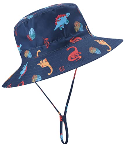 Image of Baby Sun Hat UPF 50+ Sun Protective Toddler Bucket Hat Summer Kids Beach Hats Wide Brim Outdoor Play Hat for Boys Girls