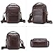 Imagen de MANNUOSI Shoppers y bolsos de hombro piel autentica Bolsos para hombre vintage Business Bolsos de mano casual Bolsos cruzados multifuncional Bolsos marrón