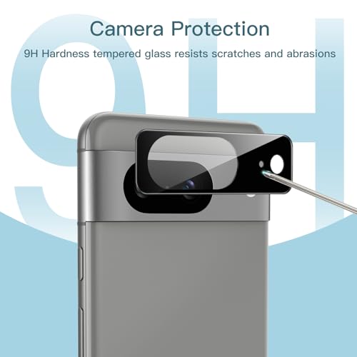 JETech Screen Protector for Google Pixel 8 with Camera Lens Protector, Flexible TPU Film, Fingerprint ID Compatible, HD Clear, Easy Install, 2-Pack Each - Image 5
