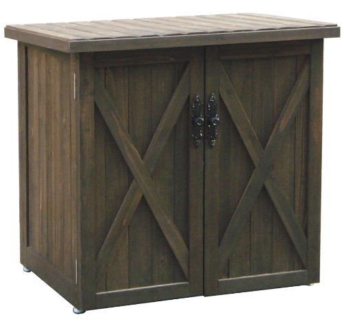 ガーデンガーデン カントリー アンティーク スリードア収納庫 幅77cm×高さ73cm ダークブラウン 天然木 WSOC-740DB