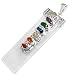 ONE Selenite Freeform Pendant w/ 7 Chakra Stone Accents Silver Plated Cap/Bail RP Exclusive COA AM19B2-03