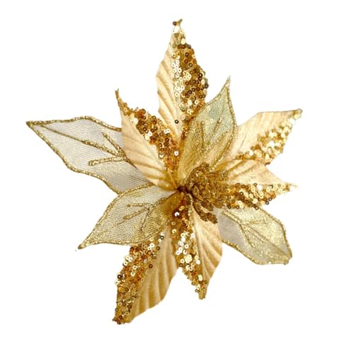 Lawnoval Affascinanti fiori di Natale simulati per illuminare la tua decorazione natalizia biglietti di Natale multipack cracker di Natale