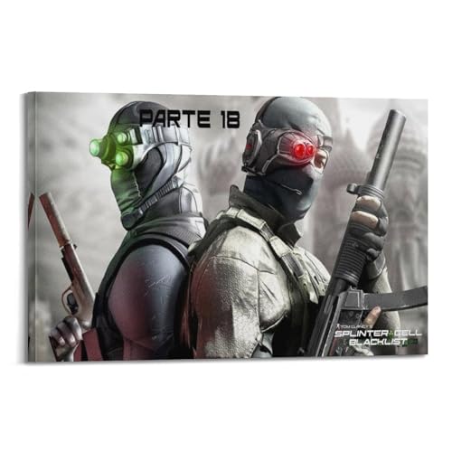 WYBRBHR Póster decorativo de Splinter Cell para videojuegos, 20 x 30 cm