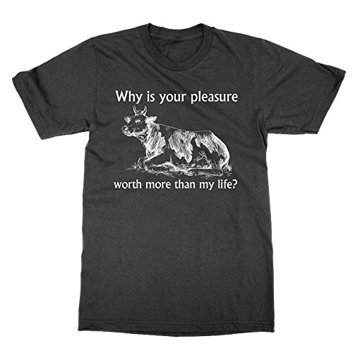 T-shirt Why is Your Pleasure Cow en coton bio, haut tendance humour motif graphique et original