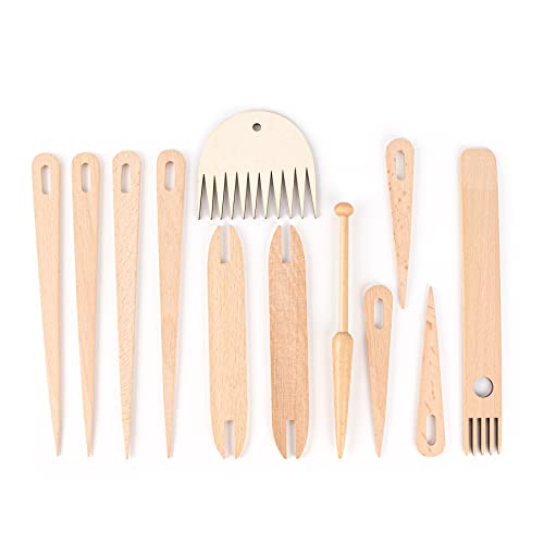 Aiguilles à tricoter en bois à gros chas avec peigne travaux manuels