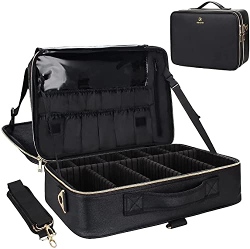 Neceser Maquillaje Organizador Relavel de 15.7 pulgadas con divisores ajustables e impermeable