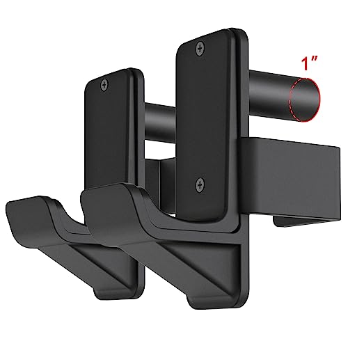 Kipika J-Hooks For 2" X 2" Power Rack With 1" Hole - Bottom Reinforced Steel Hooks With Rubber Pads - Heavy Duty Power Rack Attachments - Squat Rack Accessories For Strength Training - Set Of 2 #TOP17