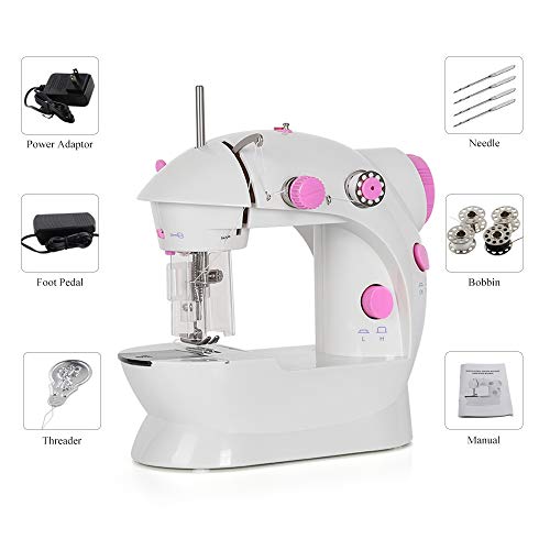Sewing Machine Mini Electric Portable Handheld Embroidery Machine 2 Speed with Needle Protector Fit for Beginners Household Gift - Thumbnail 7