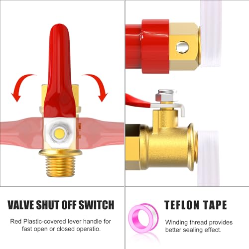 MEANLIN MEASURE Air Compressor Pressure Switch Control Valve 120-150 PSI 110V-240V 4-way Replacement Parts With 0-200 Psi Pressure gauge and Safety Pressure Relief Valve by MEANLIN MEASURE - Used condition - Image 6