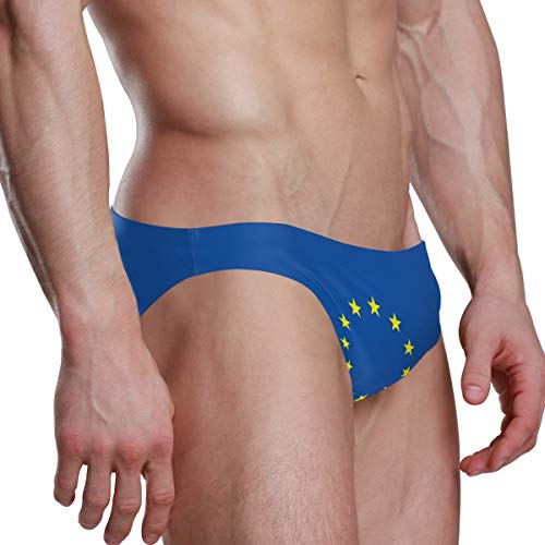 Men Swim Brief Bikini European Flag Beach Bikini for Men Swim Underwear Large2