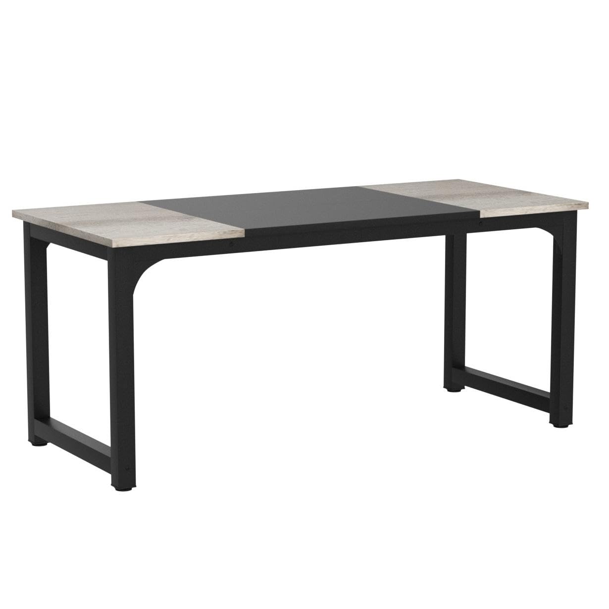 Tribesigns HOGA003937 biurko komputerowe, biurko biurowe, 180 x 80 x 75 cm, duży stół do laptopa, stacja robocza, stół do gier, do nauki, domowego biura, prosty montaż, wzornictwo przemysłowe, szary
