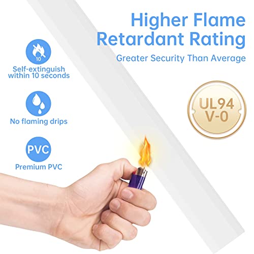 Cord Cover, Delamu Cord Hider Wall Mounted Tv, Large Cable Hider Wire Covers For Cords Easy Snap-On, 94.5In Wire Hider Cable Concealer Cable Raceway, Cable Cover Cable Management, 6X W1.18 H0.67 White #TOP4