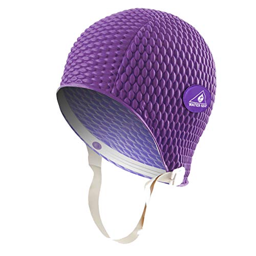 Water Gear Bubble Swim Cap - Ideal for Long Hair and Women's Swimming - Will Keep Long Hair Dry and...