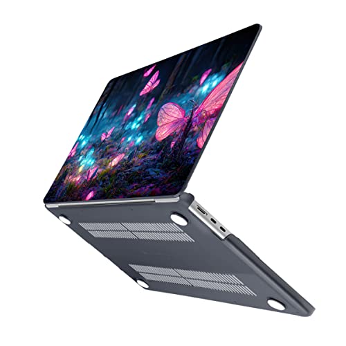 Image of MEEgoodo Case for M5 /M4 /M3 /M2 MacBook Air 13 inch 2026 2025 2024 2022, Fit Model A3449 /A3240 /A3113 /A2681, Case Compatible with MacBook Air 13.6-inch, Fantasy Forest
