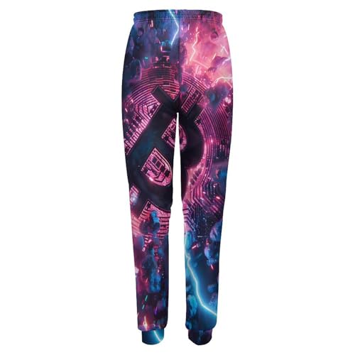 Electric Bitcoin Women's Sweatpants Soft Lounge Joggers Athletic Yoga Pants with Pockets for Workout Running - Image 6