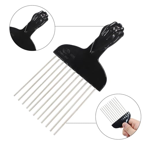 Set de 3 Peines Metal Afro Pick para Cabello miniatura 3