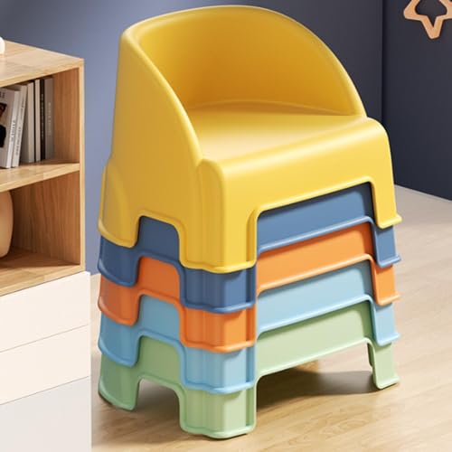 Image of ATORSE Small Stool Portable Footstool Kids Stool for Living Room Apartment Playroom Yellow