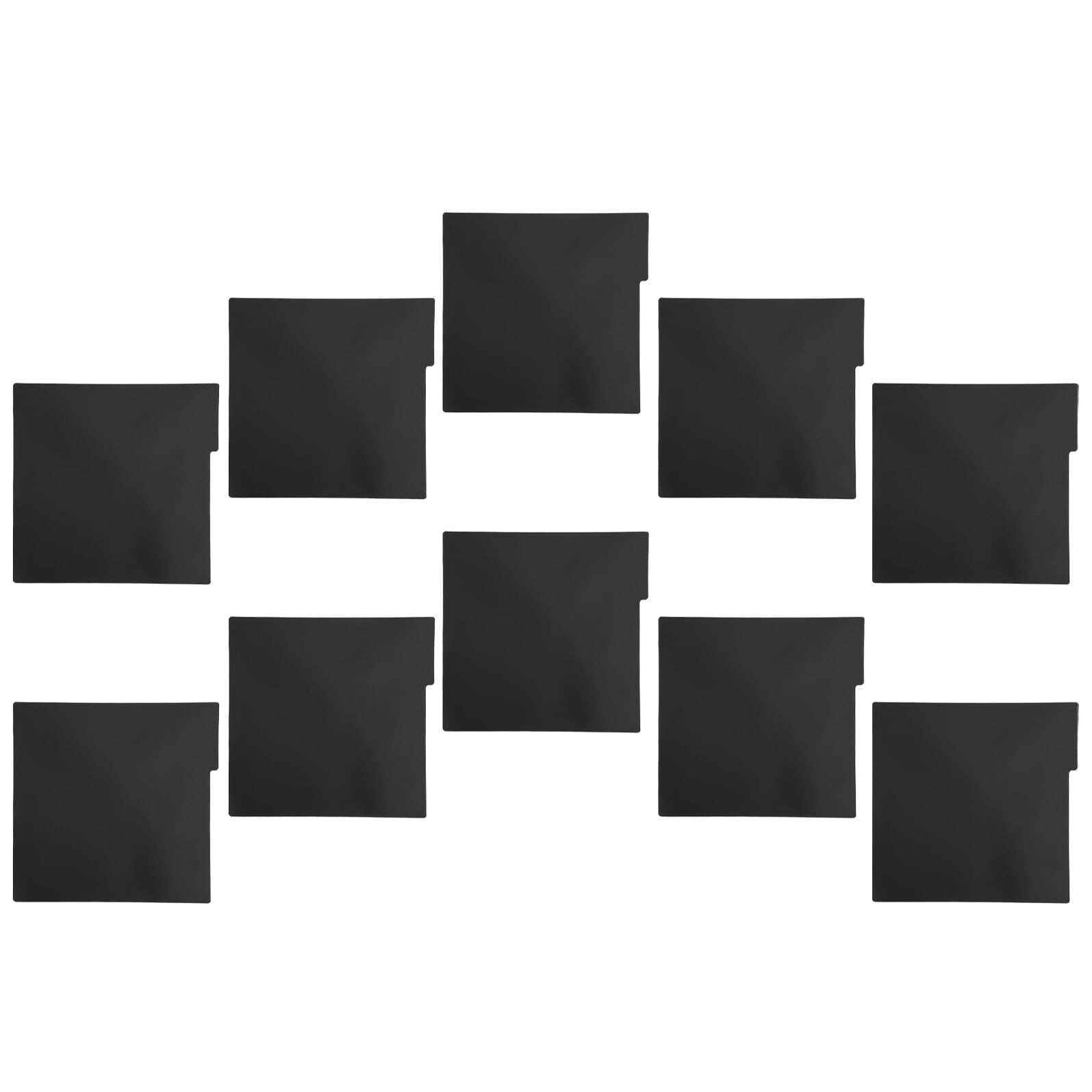 Artibetter 10 Divisori per Dischi in Vinile Nero 32x32,5 Cm Separatore Resistente per Album con Linguette, Organizer per Archivio Vinili e Libreria, Set da 10 per Ordinamento e Protezione