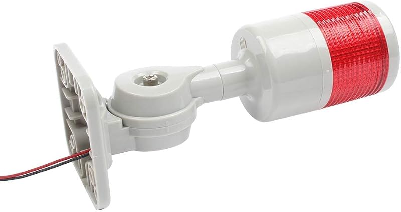 LUBAN Ipari Jelzőfény CNC Gépekhez - Piros LED Figyelmeztető Lámpa Szirénával, Forgatható Talppal, 110-220V, IP54 Védettség, Folyamatos/Vill