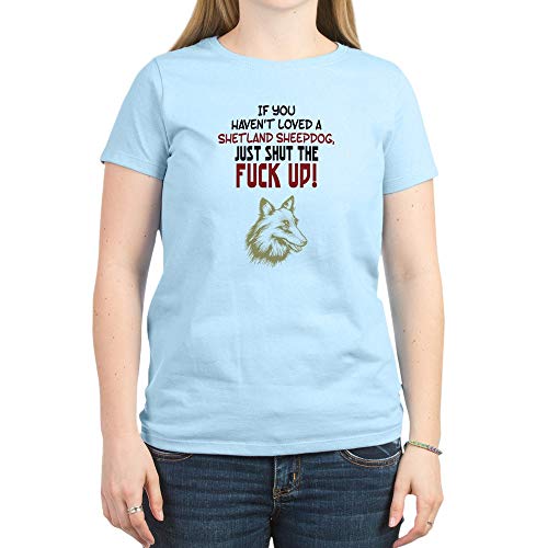 CafePress Shetland Sheepdog Women's Light T Shirt Womens Cotton T-Shirt, Crew Neck, Comfortable & Soft Classic Tee