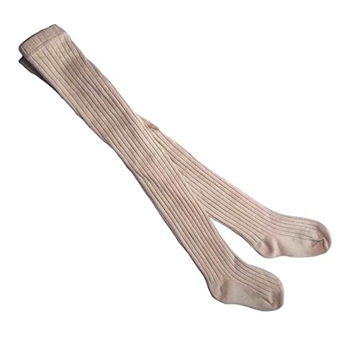 Baby Girls Footed Tights Cotton Comfy Soft Leggings Cable Rib Knit Pants Toddler Kids Basic Solid Dance Ballet Socks Tights