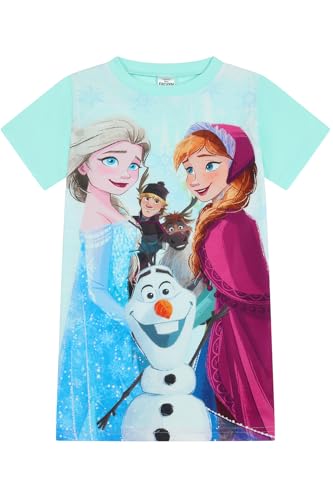 Disney Chemise de nuit La Reine des Neiges pour filles, bleu, 6-7 ans