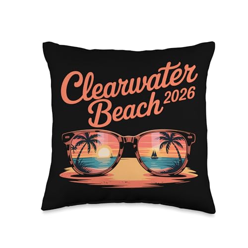 Clearwater Beach Family Trip Friends Group Vacation 2026 Throw Pillow