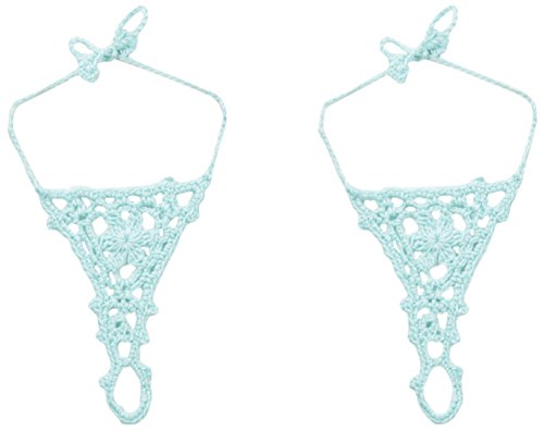 Jefferies Socks Big Girls' Summer Crochet Barefoot Sandal