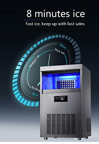 WHJ-Ice maker Freistehende Gewerbliche Eismaschinewohnungen Und BüRos , 80kg Gewerbliche Eismaschine Teestube GroßE Und… – Bild 7
