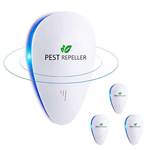 Preisvergleich Produktbild NITOER Ultraschall Schädlingsbekämpfer, Ultraschallschutzmittel, Mückenschutzmittel, Schutz vor Mäuse, Mücken, Fliegen, Spinnen, Ameisen und Kakerlaken, Ungiftig und menschlich freundlic [4 Stück]