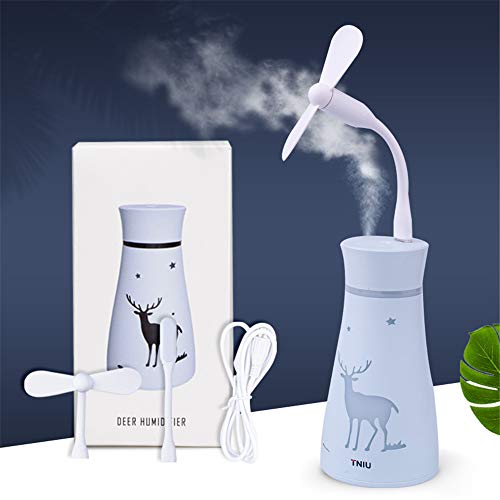 Humidifier USB light and fan 7-color night light, intelligent automatic shutdown, cold mist humidifier