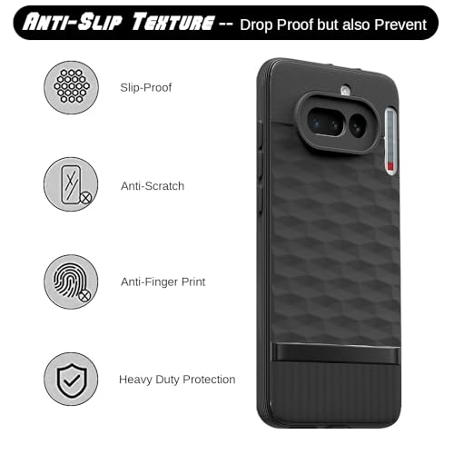 Image of Shockproof Case Compatible with Nothing Phone (4a) 5G | Full Camera Protection | TPU Flexible Back Cover for Nothing Phone (4a) 5G (Matte Black)