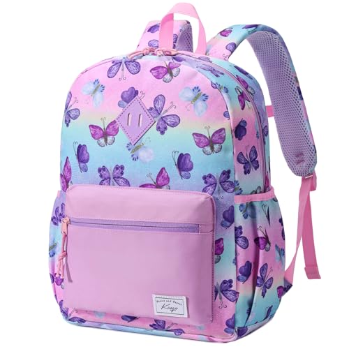 Kasgo Cartable Fille Primaire, Sacs à Dos Enfants Fille 5-7 Ans Imperméable Léger 13,2L pour Maternelle Scolaire Randonnée Voyage Pique-Nique avec Sangle...