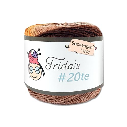 Frida's Wollhaus Frida‘s 100 g #20te Sockengarn happy Wolle Garn Stricken Farbverlauf 17 Farben (2901)
