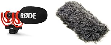 RØDE VideoMic GO II Ultra-compact and Lightweight Shotgun Microphone with USB Audio, Voice Overs & DeadCat GO Windshield for VideoMic GO Artificial Fur Wind Shield Furry Cover