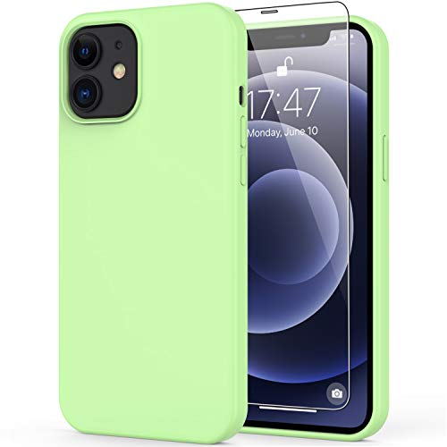 DEENAKIN iPhone 12 Case,iPhone 12 Pro Case with Screen Protector,Soft Liquid Silicone Gel Rubber Bumper Cover,Slim Fit Shockproof Protective Phone Case for iPhone 12 Pro 6.1 DEENAKIN iPhone 12 Case,iPhone 12 Pro Case with Screen Protector,Soft Liquid Silicone Gel Rubber Bumper Cover,Slim Fit Shockproof Protective Phone Case for iPhone 12 Pro 6.1