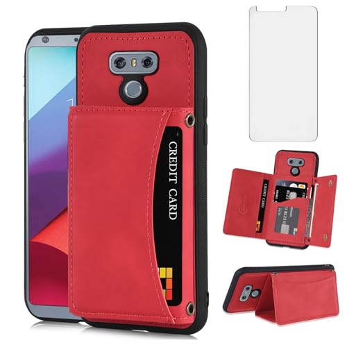 Accessoires LG G6 ThinQ Asuwish avec étui portefeuille cuir et film protection écran