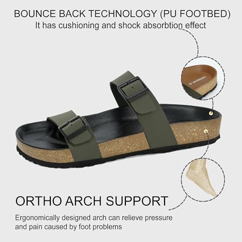Image of Centrino Men's Berkin-Style Slip-On Sandals | Open Toe Design | Soft PU Footbed | Lightweight & Comfortable | Arch Support | On-Grip Sole | Casual Outdoor Wear (6863)