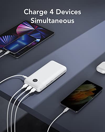 Veger Portable Charger Power Bank Fast Charging Phone Charger Usb C Battery Pack Charger Portable Battery Bank Power Pack For Iphone, Samsung, Lg, Motorola, Google Pixel, Oculus Quest, Ipads(White) #TOP4