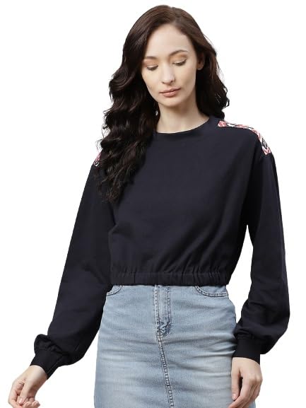 Image of Hubberholme Women Navy Blue Sweatshirt