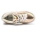 FUNKYMONKEY Girls Sneakers White Printing Lace Up Casual Walking Shoes Classic Tennis Skate for Little Kids/Big Kid (1 Little Kid, Gold)