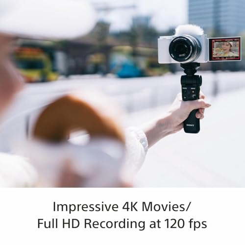 Image of Sony Alpha ZV-E10K (Previously ZV-E10L) with Upgraded SELP1650 (Ver 2) Power Zoom Lens | 24.2 MP Interchangeable-Lens Mirrorless vlog Camera, Made for Creators | APS-C Sensor 4K Movie Recording-White