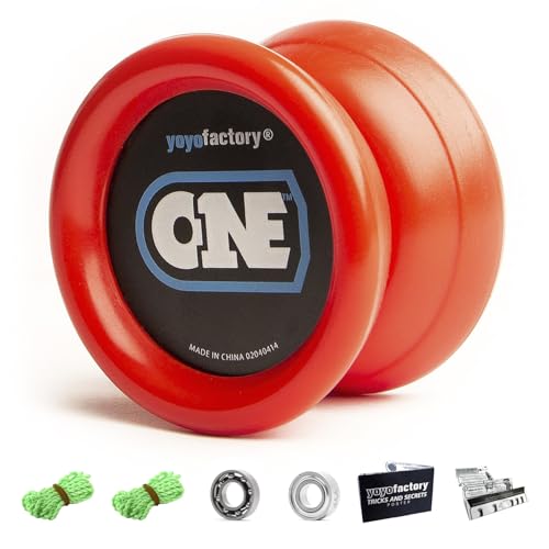 YoyoFactory One Yo-yo - Rojo (De Principiante a Profesional, Cuerda e Instrucciones Incluidas)